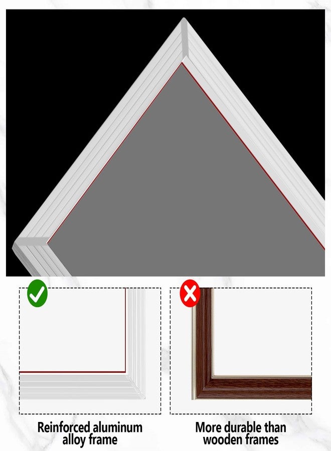 Zonon 8 Pieces 10x14 Inch Aluminum Silk Screen Printing Frames with 160 White Mesh White Polyester Screen and Red Glue Pre-Stretched Silk Frame for DIY T-Shirt Printing - Image 4