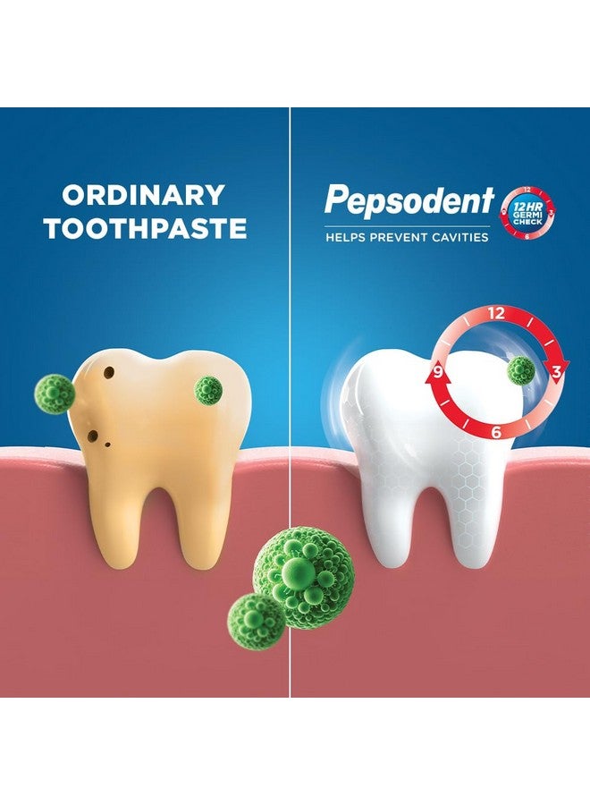 Pepsodent Germicheck 300g (150g x 2, Pack of 2) 8 Actions, Whole Mouth Cavity Protection Plaque Removal Toothpaste With Anti-Germ Formula, Clove And Neem Oil, Jumbo Save Pack - Image 3