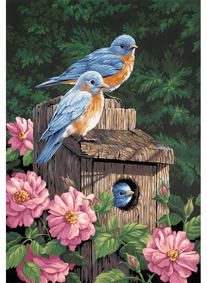 Dimensions Paintworks Paint By Number 14x20 Garden Bluebirds - Image 3