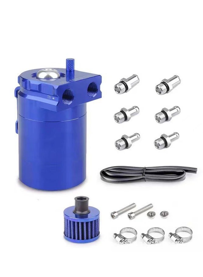 general Universal Oil Catch Can Tank Kit Polish Baffled Reservoir with Breather Filter - Image 1