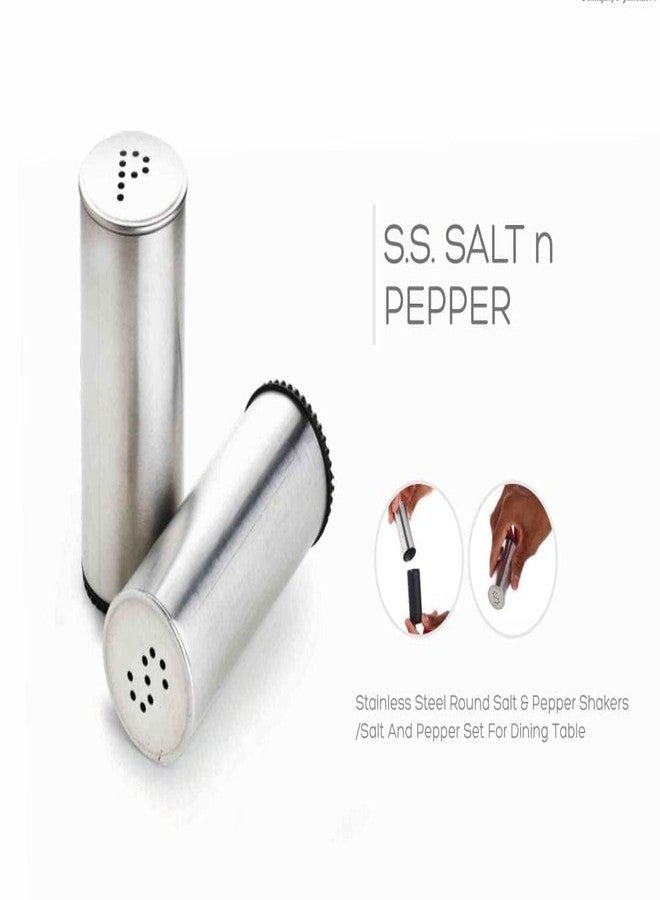 Exxelo Stainless Steel Salt & Pepper Shaker Set of 2 – Perfect Pour Holes for Kitchen, Dining Table, Office, Restaurant & Hotel | Durable, Sleek & Easy to Use - Image 5