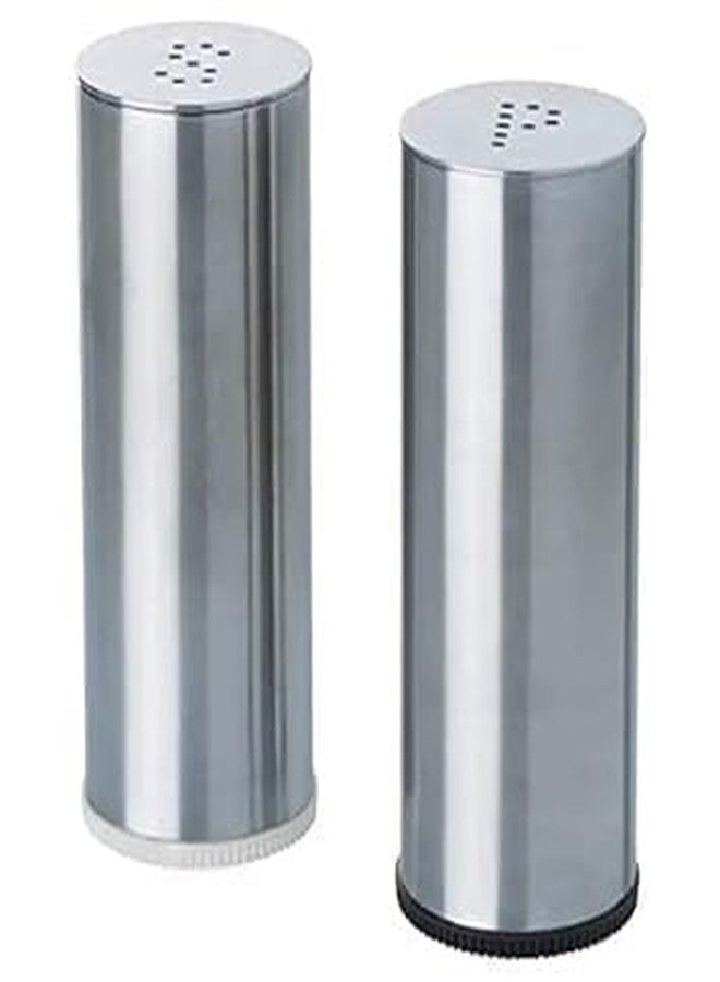 Exxelo Stainless Steel Salt & Pepper Shaker Set of 2 – Perfect Pour Holes for Kitchen, Dining Table, Office, Restaurant & Hotel | Durable, Sleek & Easy to Use - Image 1
