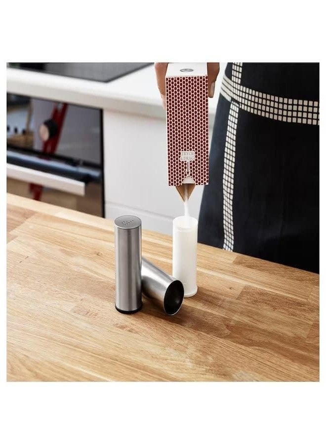 Exxelo Stainless Steel Salt & Pepper Shaker Set of 2 – Perfect Pour Holes for Kitchen, Dining Table, Office, Restaurant & Hotel | Durable, Sleek & Easy to Use - Image 4