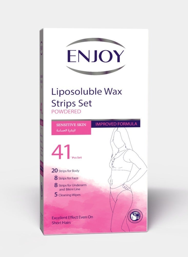 إنجوي مجموعة إزالة الشعر الكاملة من إنچوي – شرائح الشمع للجسم والوجه | للبشرة الحساسة وبتقنية الأزولين | 68 قطعة | نتائج فائقة النعومة لجميع أنواع البشرة - Image 3