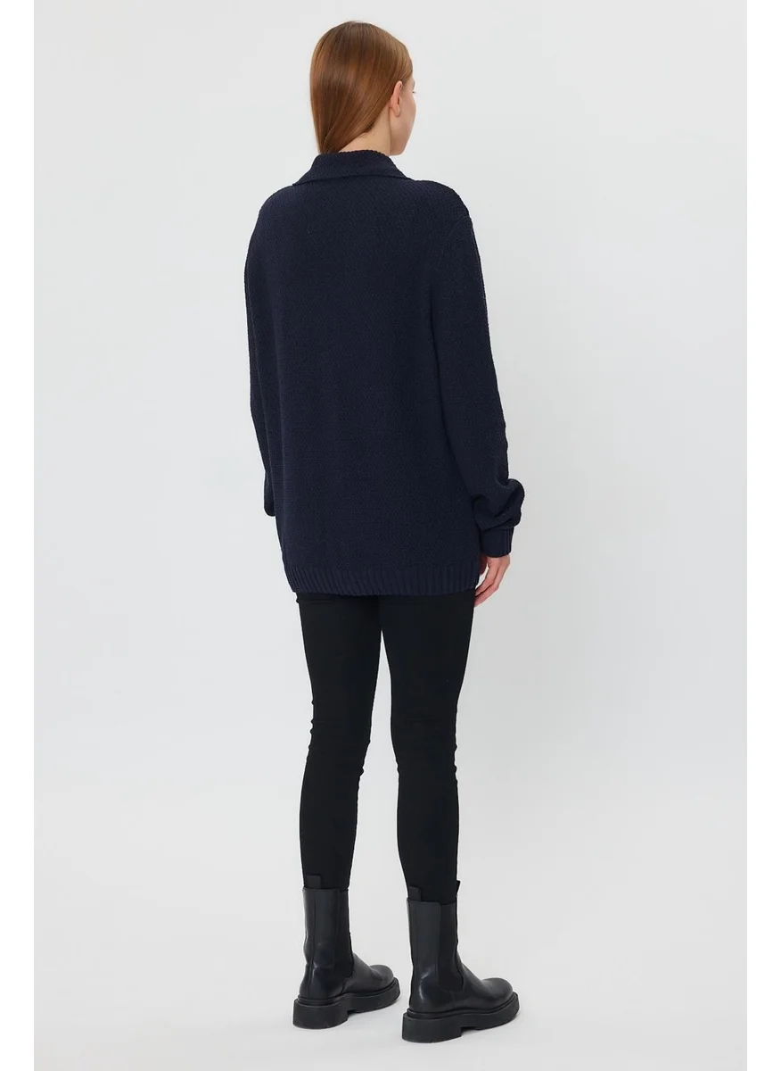Alexandergardi Alexandergardı Buttoned Loose Knitwear Jacket (E23-6709-KDN)