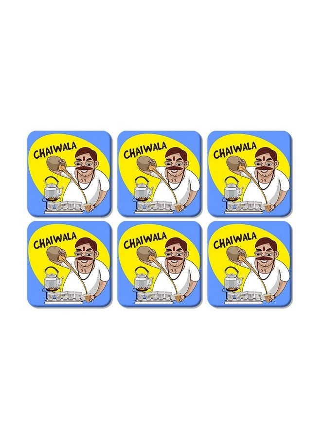 CRAFTINKY Premium Tea Coaster Set of 6 - Pack of 2 Sets | Engineered Wood | Digital Print | Eye-Catching Design | 4x4 Inch - Image 3