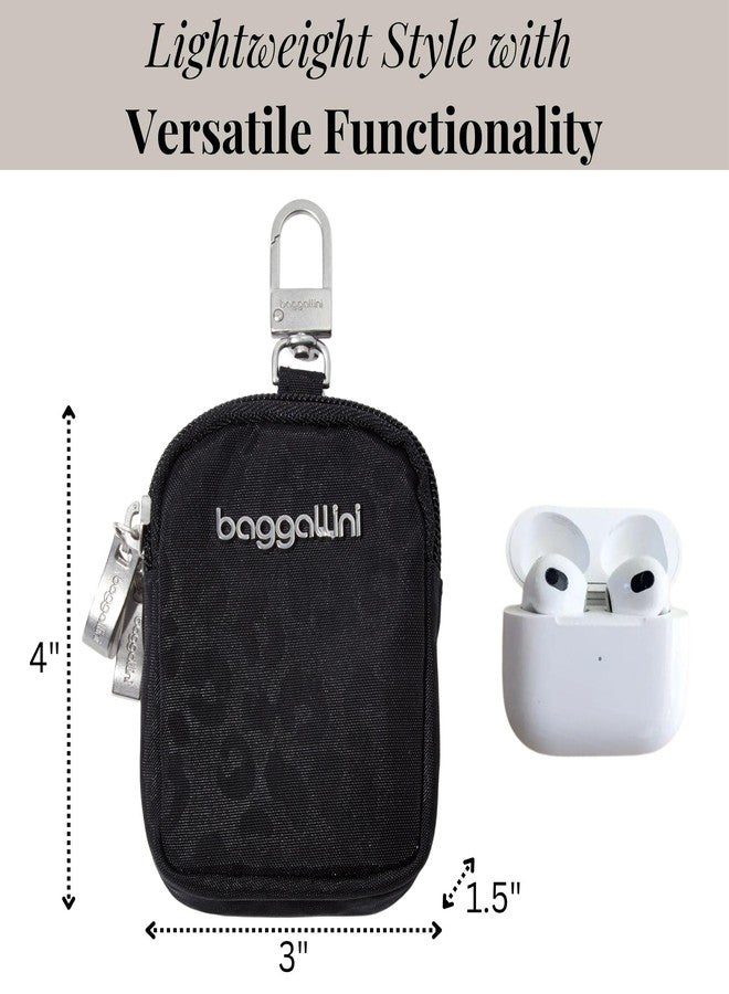 Baggallini Womens On The Go Mini Pouch, Black Cheetah Emboss - Image 3