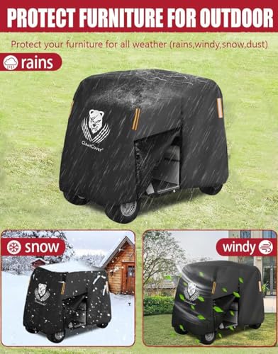 ClawsCover Golf Cart Cover 6 Passenger,Waterproof Outdoor 4+2 Golf Cart Covers Extended Roof,Universal Fits for Club Car Precedent EZGO Evolution Yamaha Kandi Onward Denago, UV-Resistant All Weather Protection - Image 5