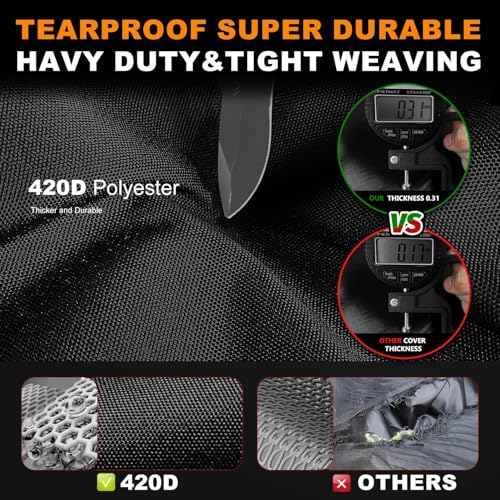 ClawsCover Golf Cart Cover 6 Passenger,Waterproof Outdoor 4+2 Golf Cart Covers Extended Roof,Universal Fits for Club Car Precedent EZGO Evolution Yamaha Kandi Onward Denago, UV-Resistant All Weather Protection - Image 2