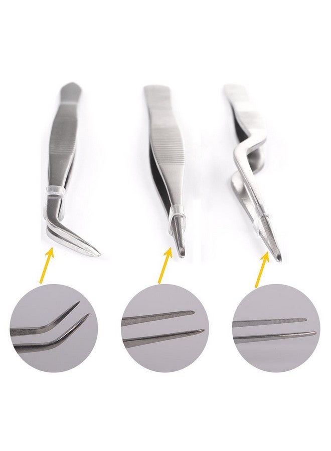 Tangoowal Kitchen Cooking Tweezers Culinary,3 Piece Set Stainless Steel Tweezer Precision Tongs Offset Tip for Cooking Food Design styling(6.3-Inch) - Image 2