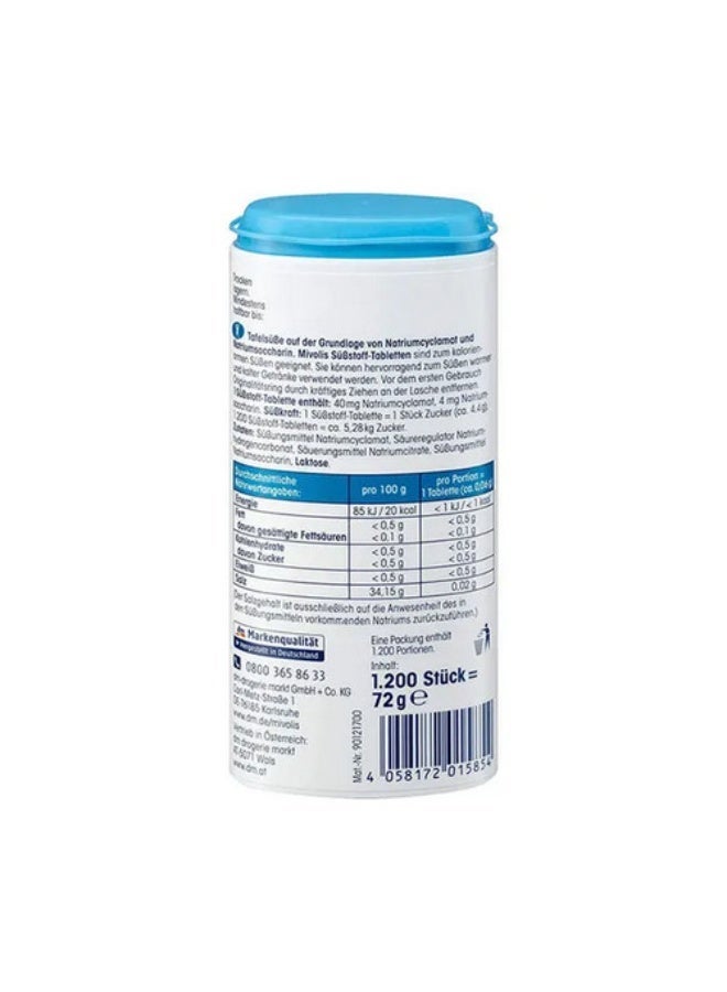 balea Mivolus DM German Diet Sugar Sweetener Tablets – 1200 Pieces - Image 4