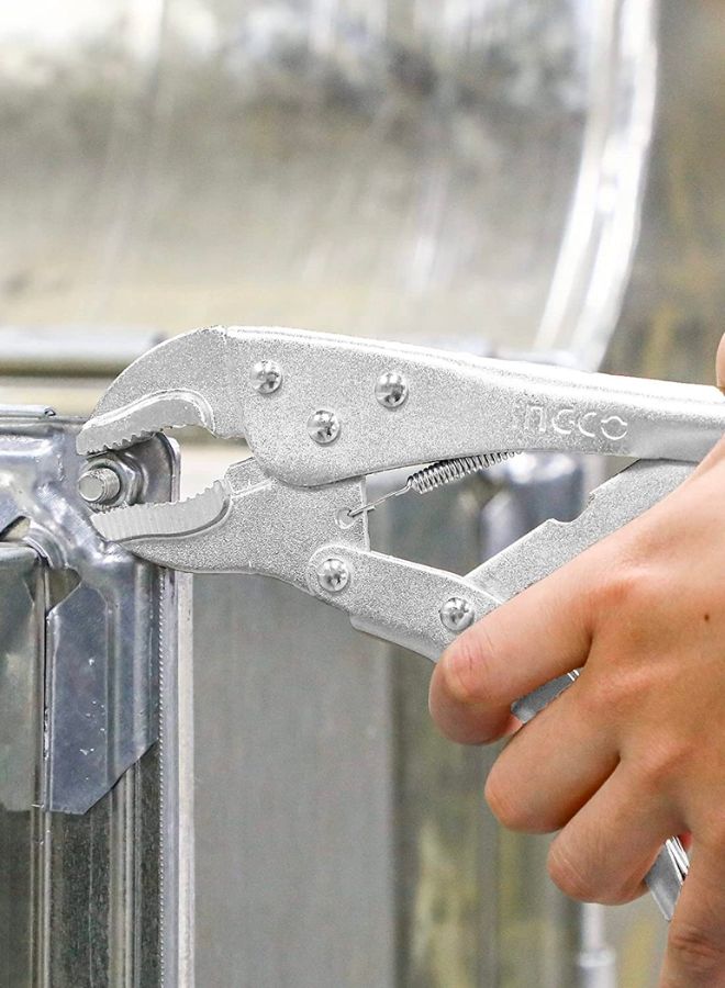 INGCO 10 Inch Carbon Steel Locking Plier With Curved Jaw - Image 2