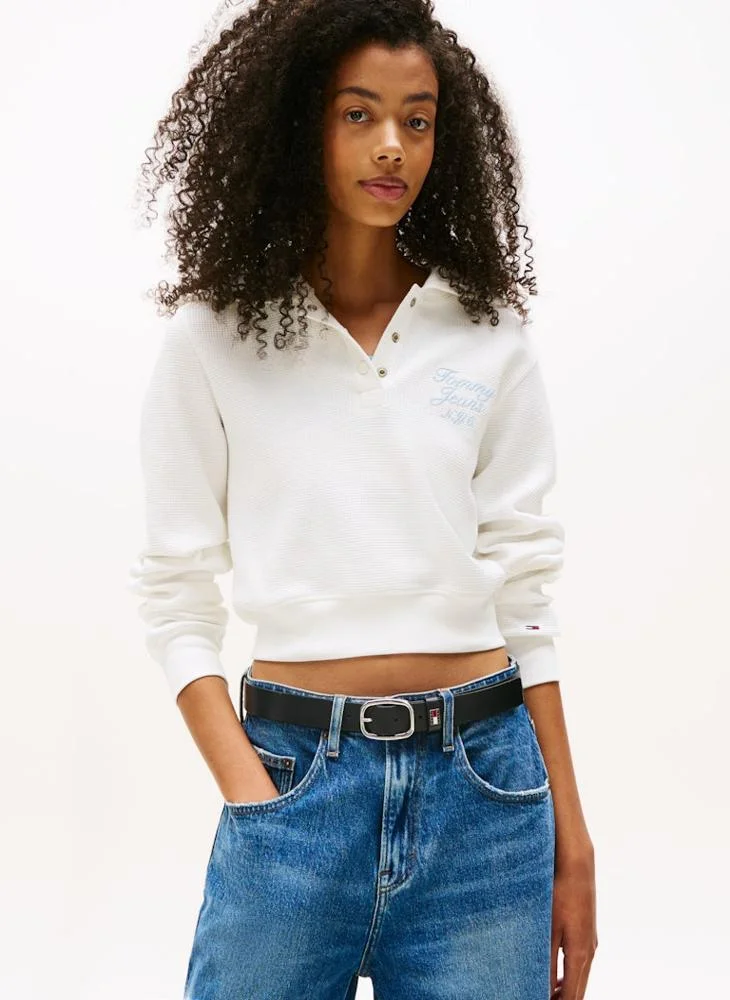 TOMMY JEANS Graphic Crop Pullover Hoodie