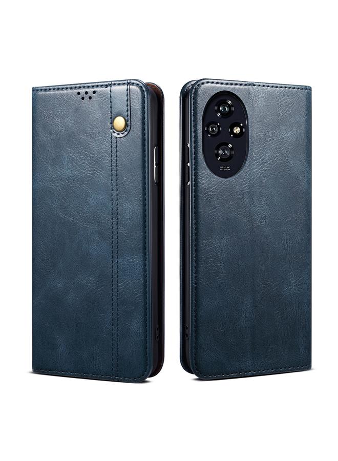 زبون جراب هاتف Honor 200 مصنوع من الجلد بنمط شمع الزيت والحصان المجنون - Image 1