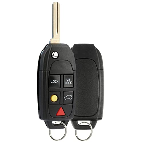 KeylessOption Keyless Option Remote Flip Key Fob Shell Case For Volvo (LQNP2T-APU) - Image 1