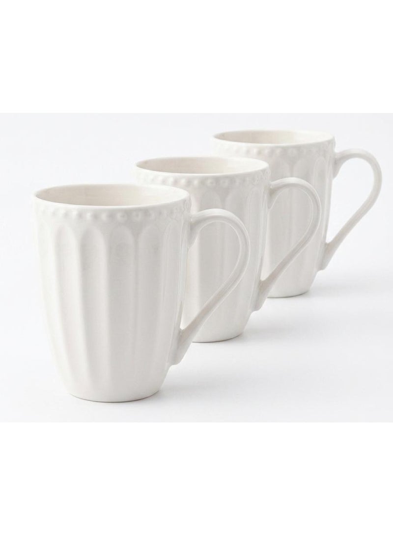 Akdc Ceramic 3Pcs White Mug 450Ml - Image 1