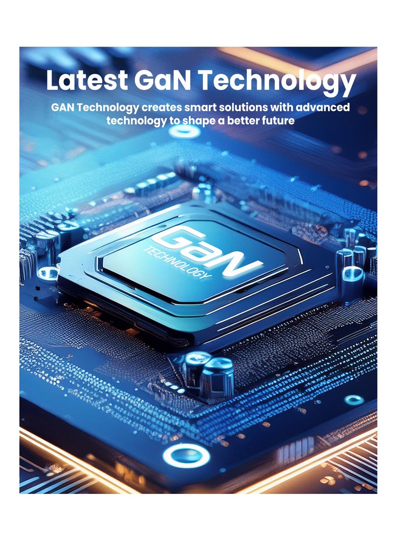 Moxedo Lite 65W GaN Charger Dual USB-C Port / 1 USB-A Port Fast Charging PD 3.0 with USB-C to USB-C 1.2 Meter Cable Compatible for iPhone Series, iPad Pro 12.9, 11, MacBook, Samsung Galaxy S24, Pixel - Image 5