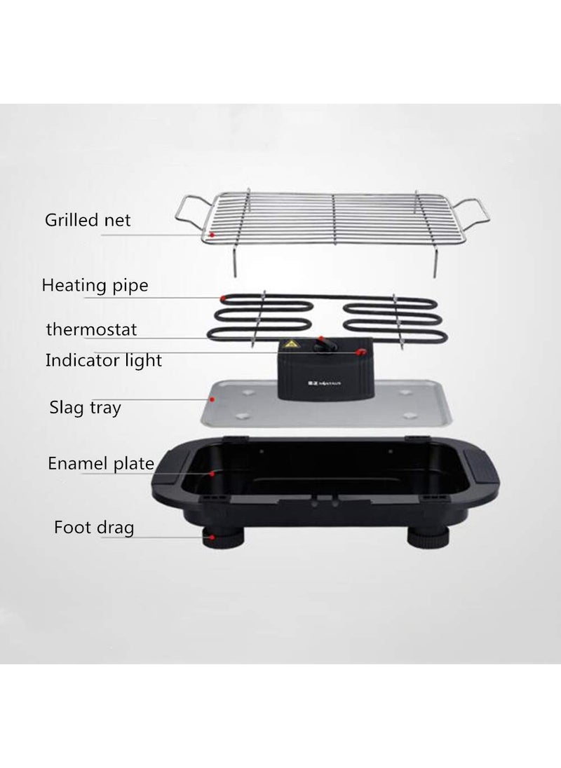 Kmart KHODIYAR Grill Grilling Machine Charcoal Electric DualPurpose Household Outdoor MultiFunction Double Electric Oven 2000W Barbecue  - Image 3