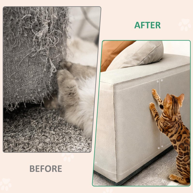 Wsaeig Anti-Cat Scratch Furniture Protector - 10 Pack Couch Protectors from Cats Claws, Clear Cover Protection from Cat Scratching on Your Sofa, Furniture, Wall & Door Corner - Image 3