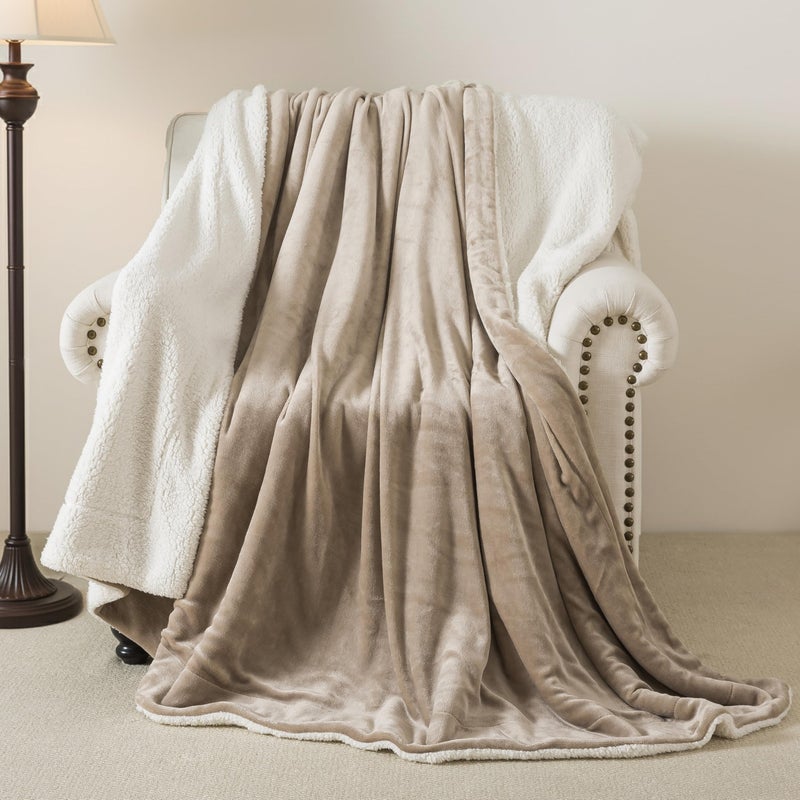 WDCOZY Sherpa Fleece Blankets Fuzzy Warm Throw Blanket Thick Super Soft Reversible Luxurious Fluffy Plush for Sofa Couch Bed Home Decor All Seasons Winter Blankets Tan Camel Beige 50"x60" - Image 5