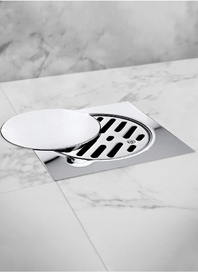 MODI Stainless Steel Floor Drain Cover - Heavy-Duty Bathroom & Kitchen Drainage System, Anti-Odor & Sewage Backflow Prevention  - Image 2