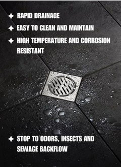 MODI Stainless Steel Floor Drain Cover - Heavy-Duty Bathroom & Kitchen Drainage System, Anti-Odor & Sewage Backflow Prevention  - Image 1