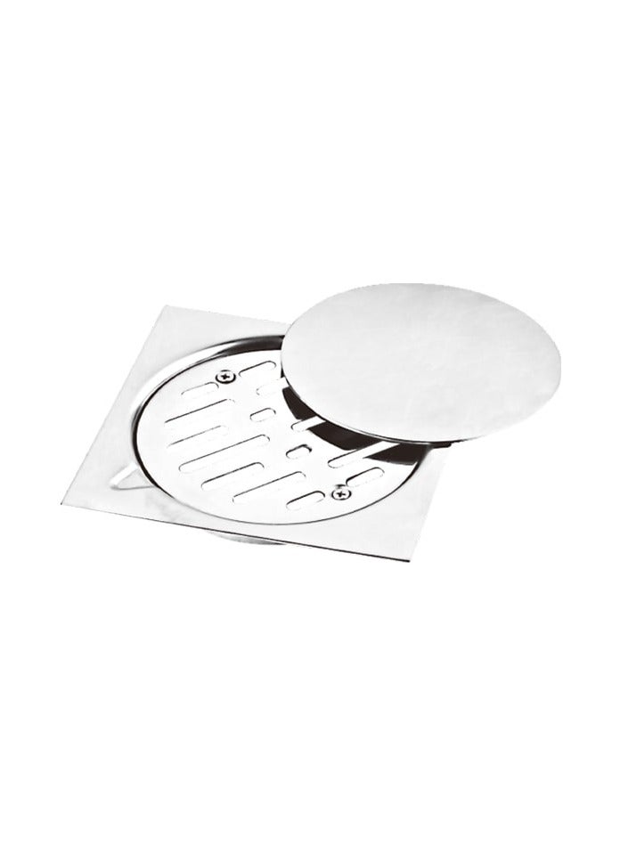 مودي مصرف أرضي من الستانلس ستيل بغطاء قابل للإزالة – مصرف دش للحمام مضاد للانسداد، شبك مربع مقاوم للصدأ للمطبخ والشرفة والمرآب وغرفة الغسيل (15*15 سم) - Image 4