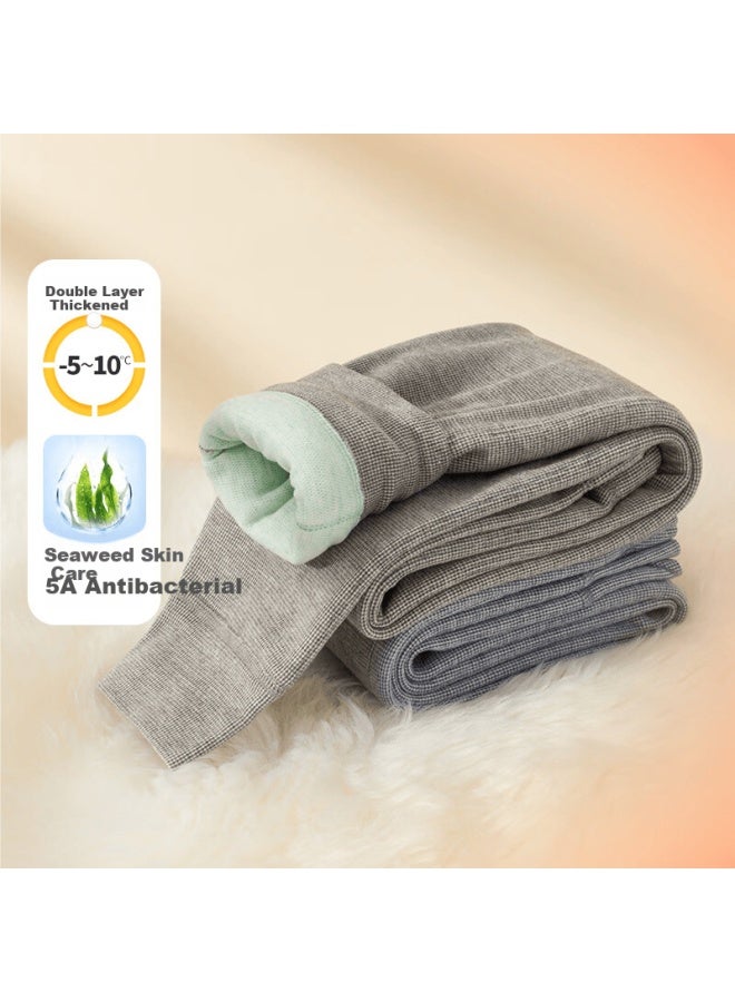 Ying Bo Lun Kids Thermal Autumn Winter Thickened Cotton Fleece Lined Pants 81017 Gray Size 160 - Image 1