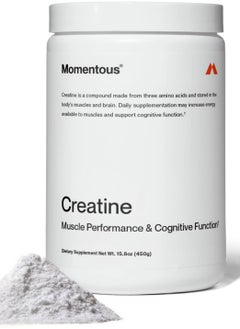 Momentous Creatine Monohydrate Powder Supports Strength, Lean Muscle, & Recovery for Men & Women - 5g Per Serving, 15.8oz 90 Servings  - Image 1