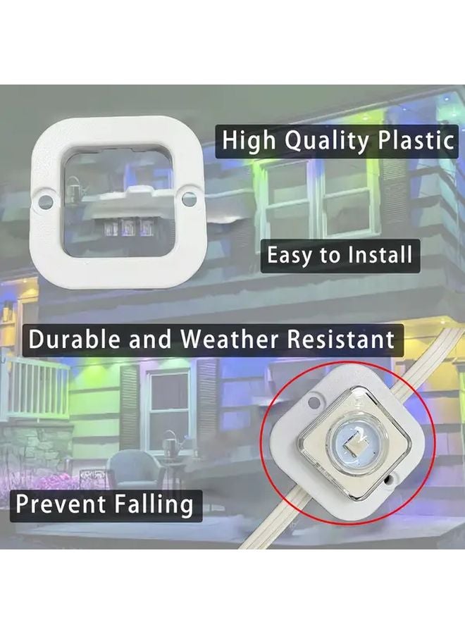 40Pcs White LED Strip Lights Clips Easy Install For Govee H705 Cabinet Lighting - Image 2