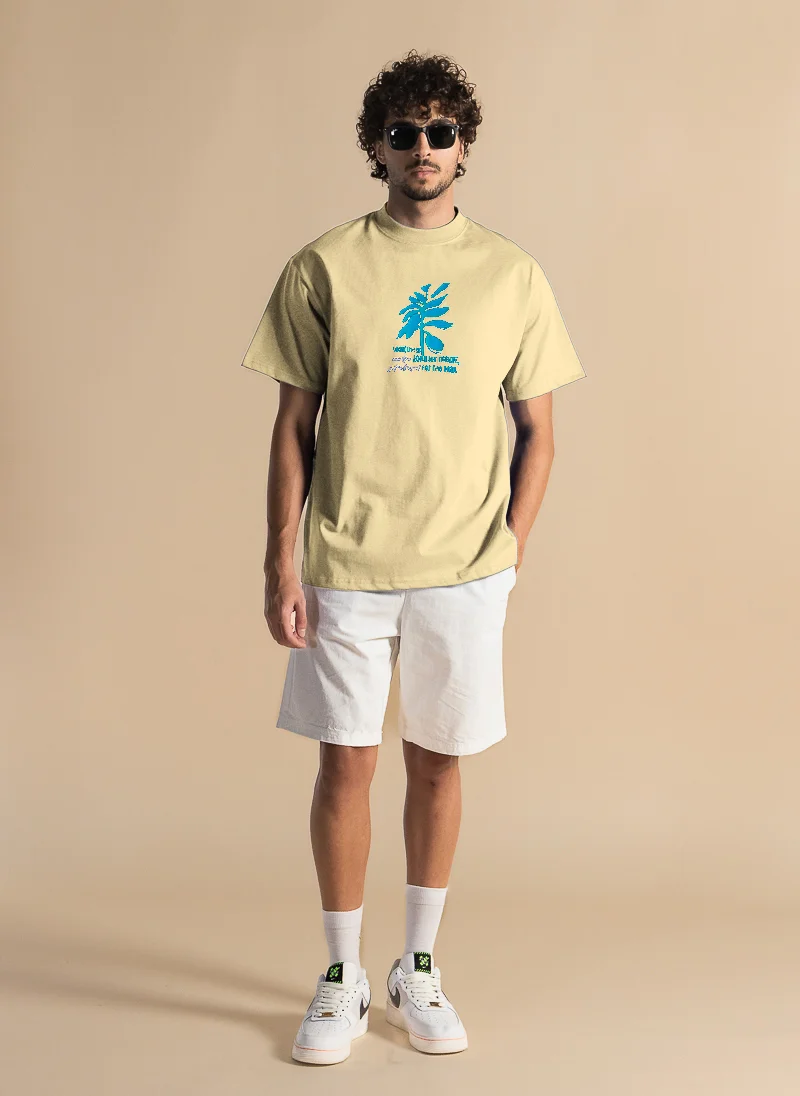 SHAPES CONTRAST PRINTED T-SHIRT