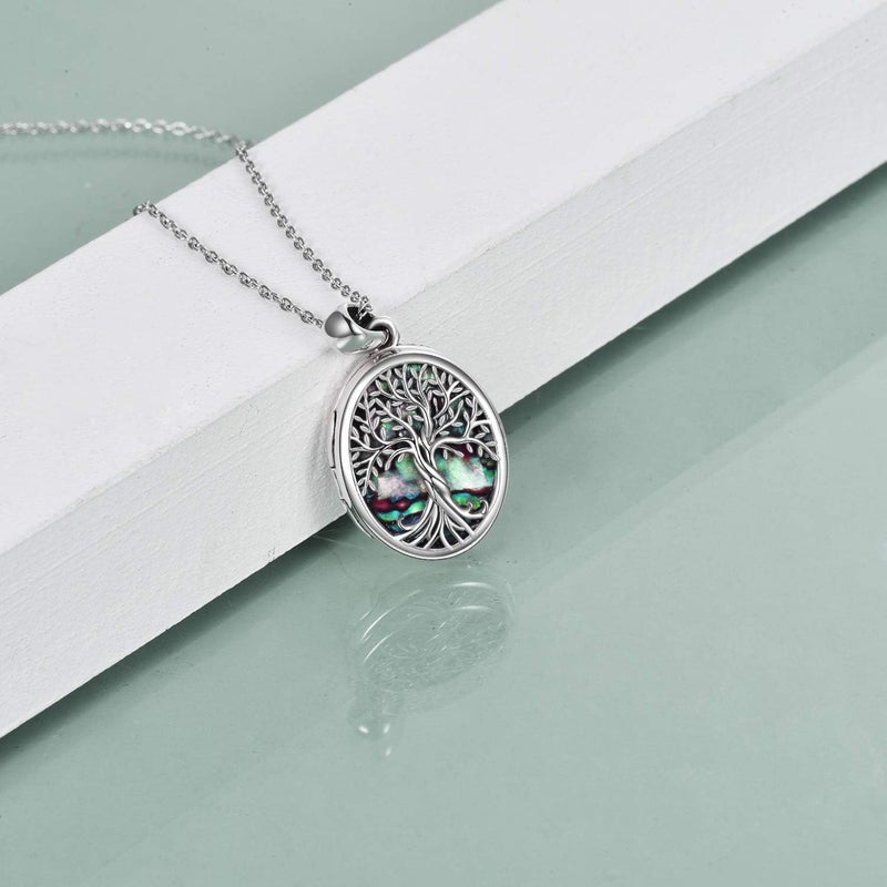 ONEFINITY Store Tree of Life Locket Necklace Sterling Silver Locket Necklace That Holds Pictures Tree of Life Locket Pendant for Women Wife Girlfriend - Image 3
