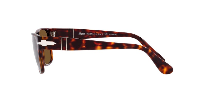 Persol PO3288S Rectangular Sunglasses, Havana/Brown Polarized, 55 mm - Image 4