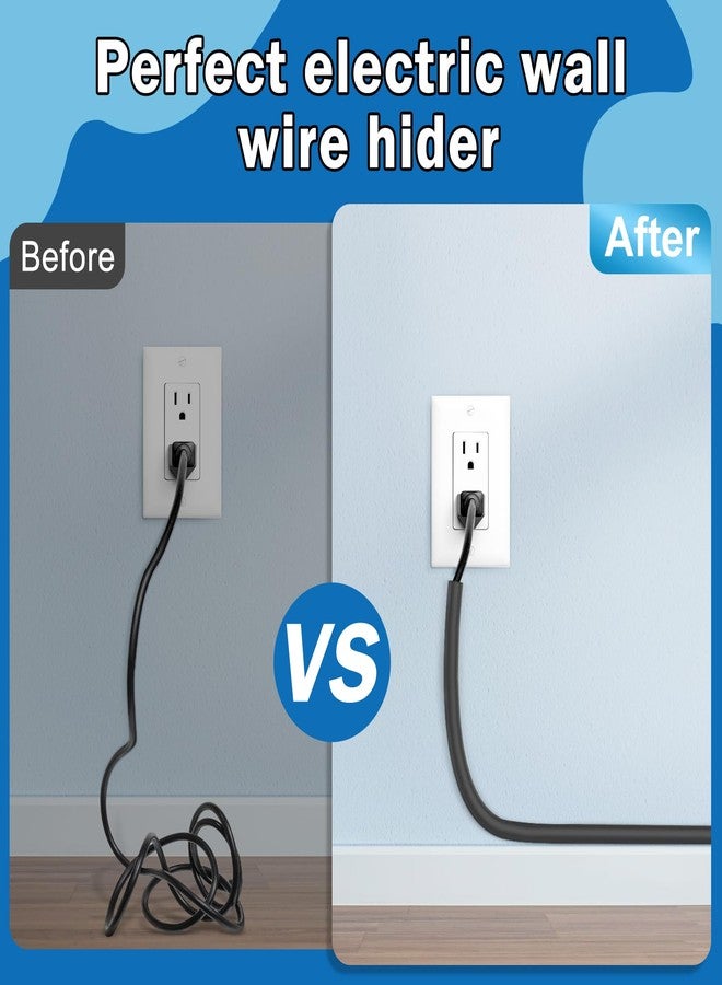 UOMTFAI Wall Cord Hider 78 Inch - Self-Adhesive Wire Cover Raceway for Walls, Flexible PVC Cable Concealer for Home and Office, W0.59 H0.39in - Black - Image 5
