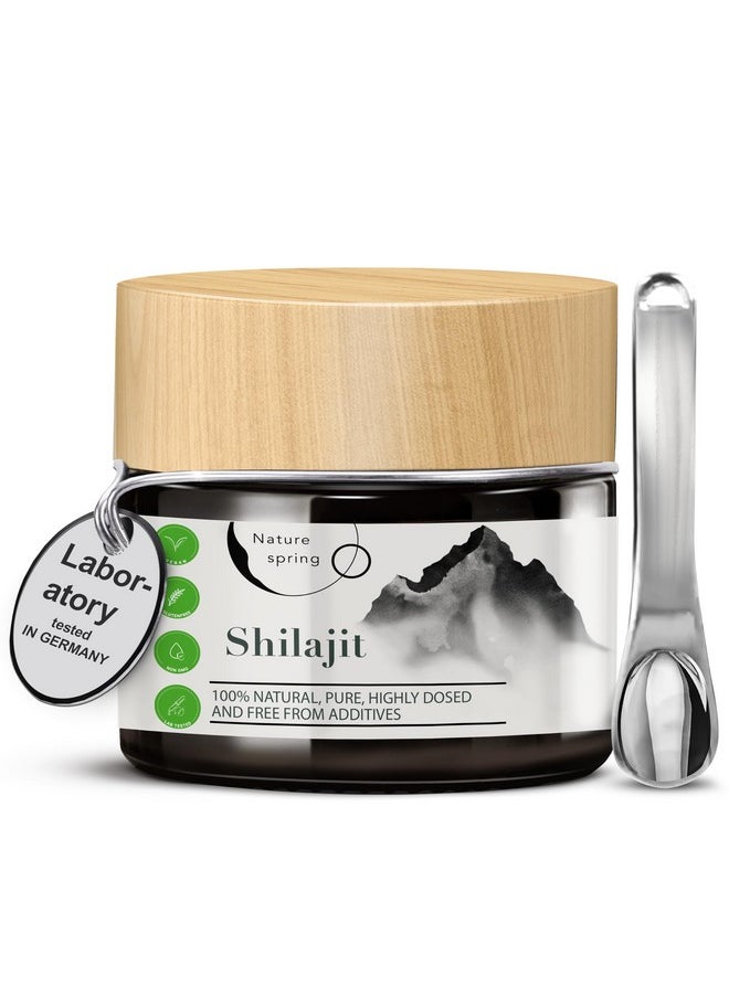 Nature spring Mumijo Shilajit Resin in Glass | Premium +2 Months | Highly Potent Himalayan Source with Fulvic Acid | Humic Acid and Trace Elements | Supports Immune System and Energy