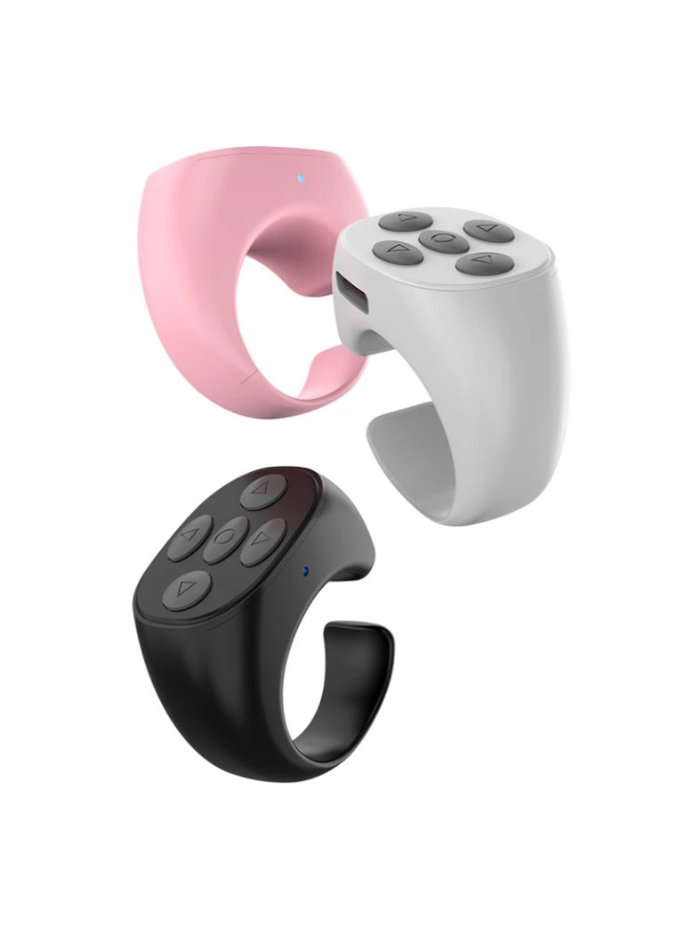 TikTok Rechargeable Scrolling Button Ring – Stylish Bluetooth Remote Ring with Charging Case for iPhone & Android  - Image 1