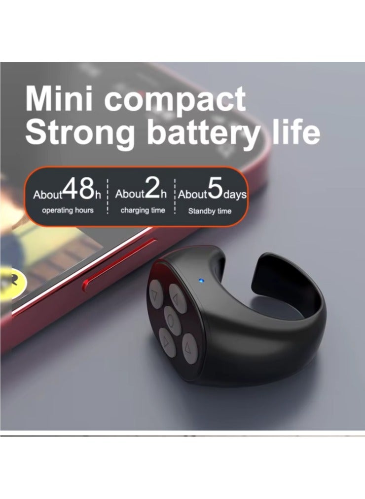 TikTok Rechargeable Scrolling Button Ring – Stylish Bluetooth Remote Ring with Charging Case for iPhone & Android  - Image 3