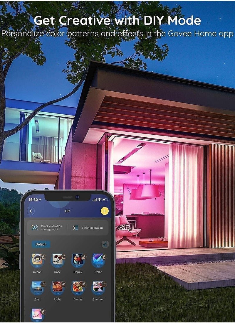 Govee - Govee LED Lights 10m, Bluetooth LED Strip Light App Control, 64 Scene Modes and Music Sync, for Bedroom, Party, DIY Home Decoration Model H613B - Image 1