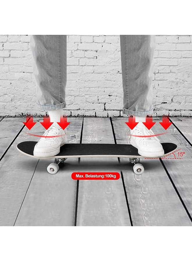 Arabest Skateboard Complete Standard Skateboard 7-ply Maple Double Kick Concave Durable and Stable for Kids, Youth, Adults, Teens Beginners, Professionals 79cm*20cm - Image 5