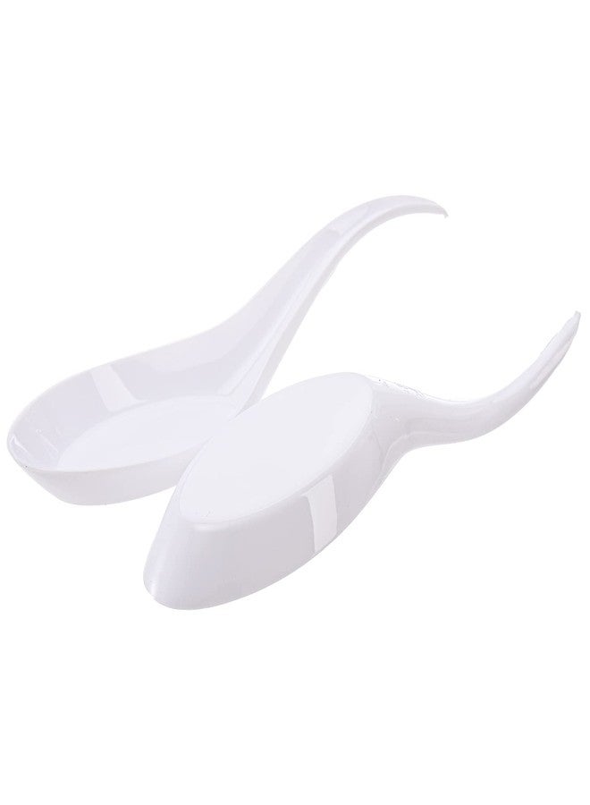 Kingrol 200 Plastic Appetizer Spoons, Disposable Tasting Spoons for Desserts, Hors d'oeuvres, Soups, Sushi, Dipping Sauces - White - Image 3