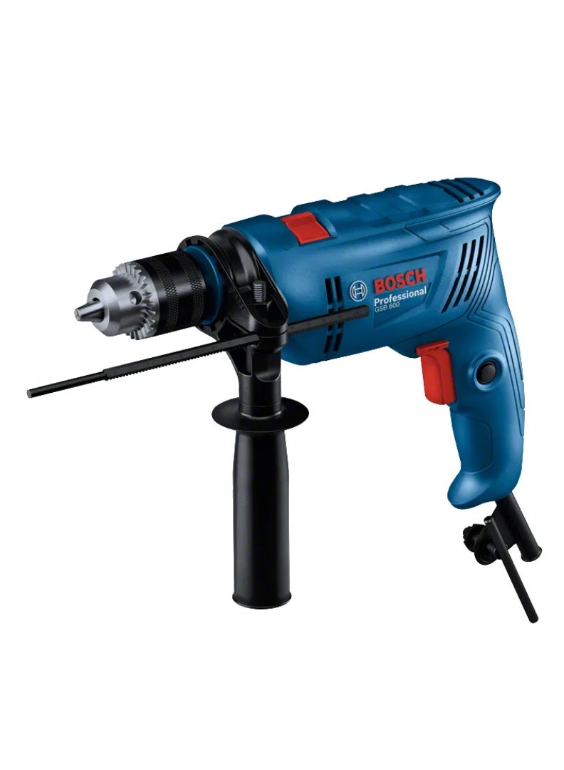 BOSCH GSB 600 Professional Hammer Drill – 600W Electric Drill, 13mm Chuck, Variable Speed Impact Drill for Concrete, Wood & Metal – Heavy Duty Performance - Image 1
