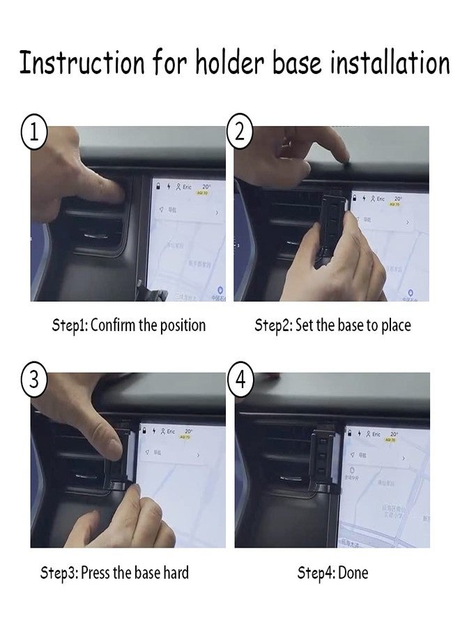 musttrue Car Phone Holder for 2016-2020 Tesla Model X and 2012-2020 Model S SUV Auto Accessories Navigation Bracket Interior Decoration Mobile Cell Phone Mount - Image 3
