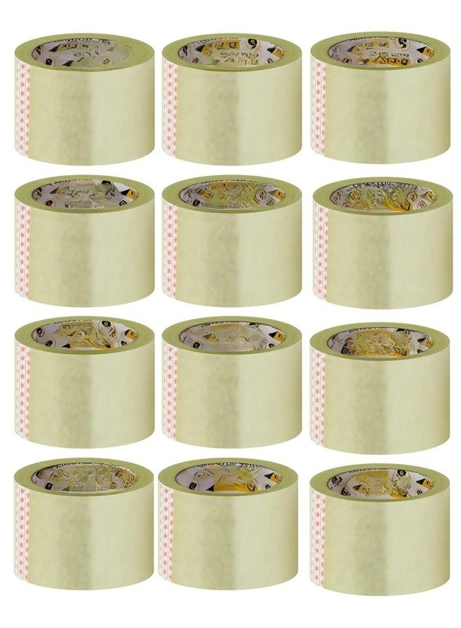 Transparent Cello Tape 48mm (2") x 50 Meters Rolls Adhesive Packing Tape for Box Sealing Office & Home Use (Pack of 18) - Image 1
