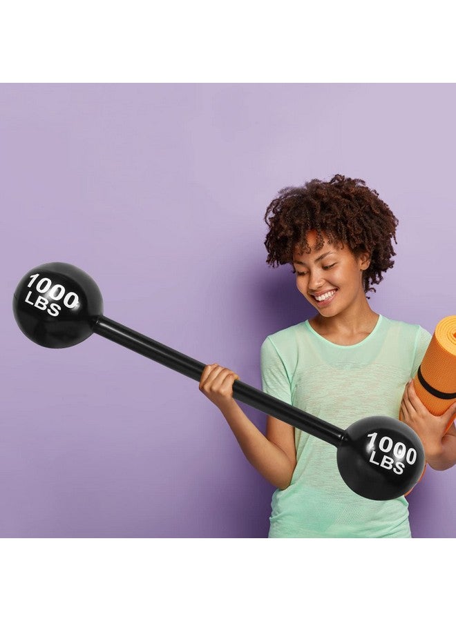 EVERMARKET 2 Pcs Giant Inflatable Dumbbell Barbellfunny Carnival Circus Birthday/Halloween Party Decorations Fake Weights Cosplay Props Party Suppliesblow Up Strongman Costume Photo Booth Props Accessory - Image 5