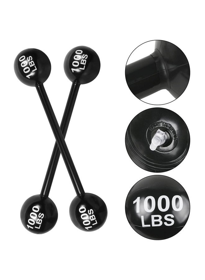 EVERMARKET 2 Pcs Giant Inflatable Dumbbell Barbellfunny Carnival Circus Birthday/Halloween Party Decorations Fake Weights Cosplay Props Party Suppliesblow Up Strongman Costume Photo Booth Props Accessory - Image 4