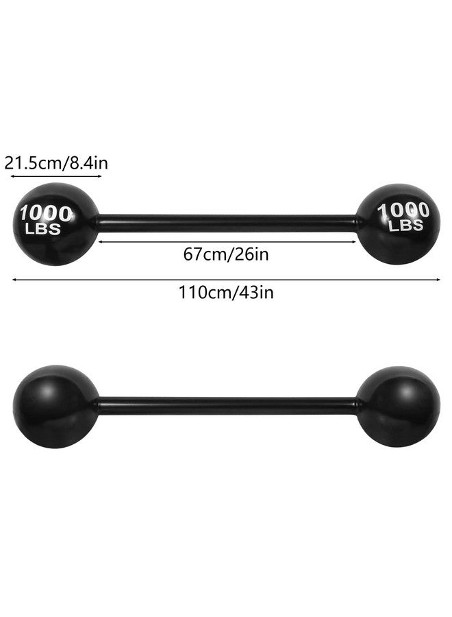 EVERMARKET 2 Pcs Giant Inflatable Dumbbell Barbellfunny Carnival Circus Birthday/Halloween Party Decorations Fake Weights Cosplay Props Party Suppliesblow Up Strongman Costume Photo Booth Props Accessory - Image 3