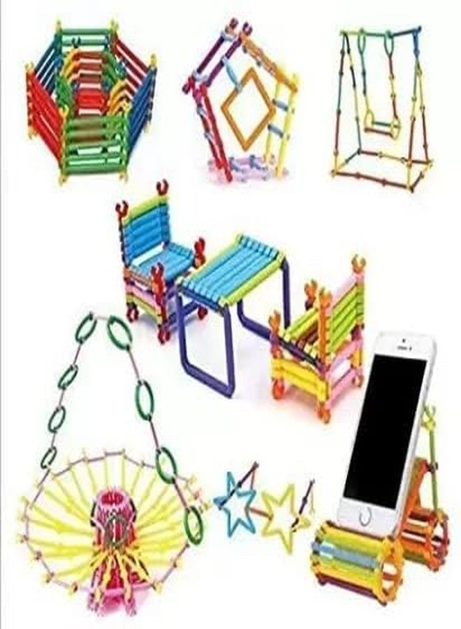 Yaayi Assembly Building Blocks for Kids, Stick Block Games for Kids Learning Toys for Kids - 185 Pcs (Multicolor) - Image 4