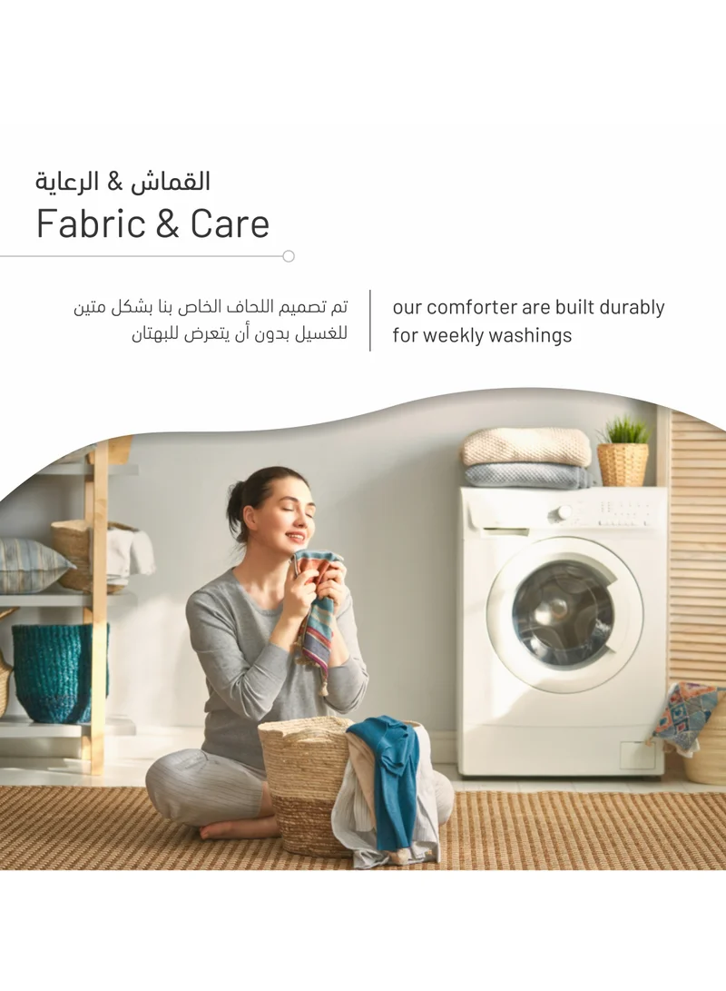 دوناتيلا فندق المعزي 6 قطع الملك حجم السرير يناسب (200 س 200 سنتيمتر) جميع الموسم ستوكات عادي مربع اللحف الساحات مع ملء أسفل ، أبيض