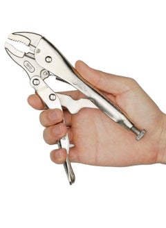 Jetech Jetech 7-Inch Curved Jaws Locking Pliers with Wire Cutter - Chrome Molybdenum Alloy Steel Body,Industrial Grade Vises Grips (Singe)  - Image 4