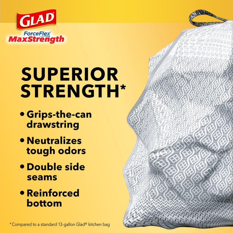 Glad Tall Kitchen Trash Bags 13 Gallon, MaxStrength Mountain Air Garbage Bags, Drawstring, 90 Count - Image 4